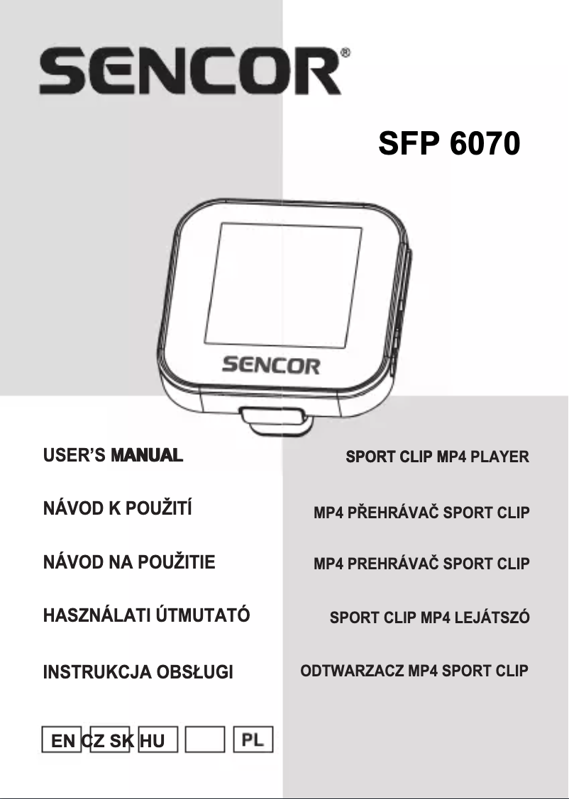 Image de la première page du manuel de l'appareil SFP 6070