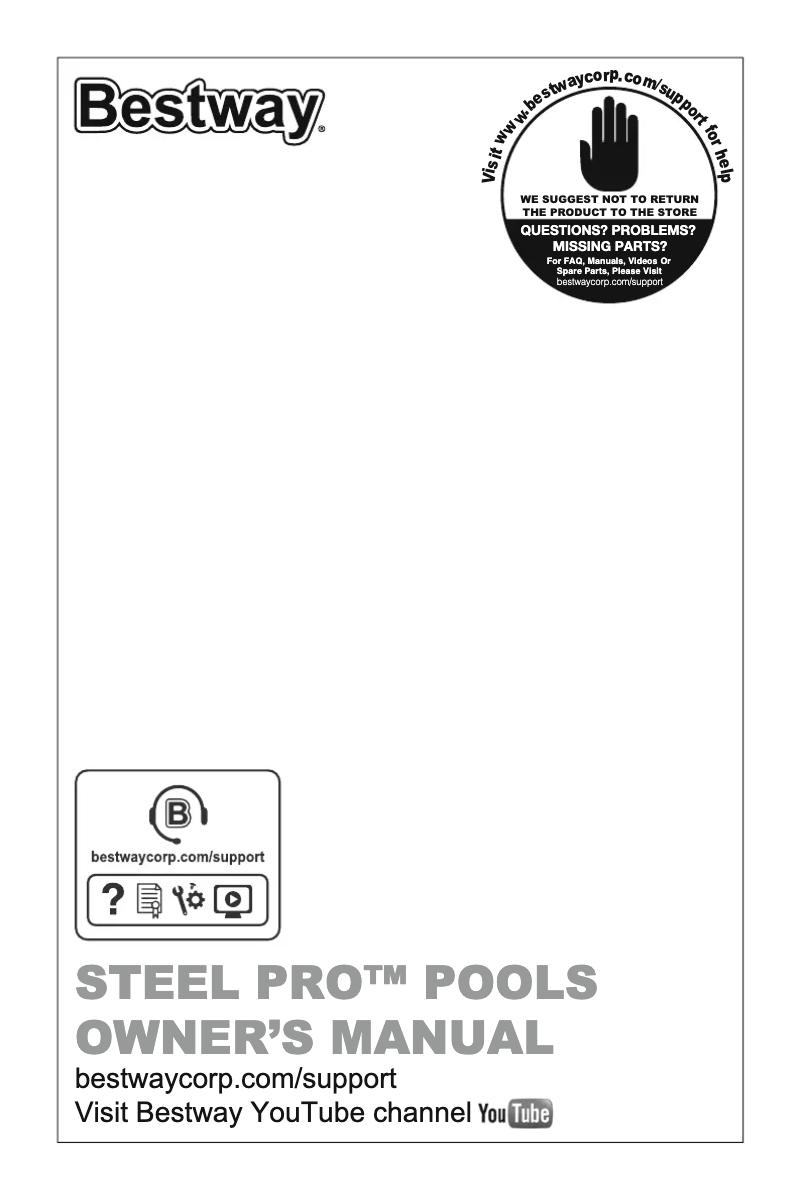 Page 1 of the manual User Manual Bestway Steel Pro 56412