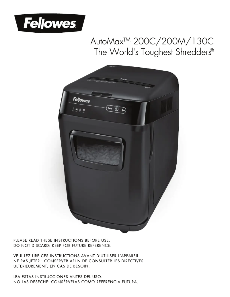 First page image of the manual for AutoMax 200C