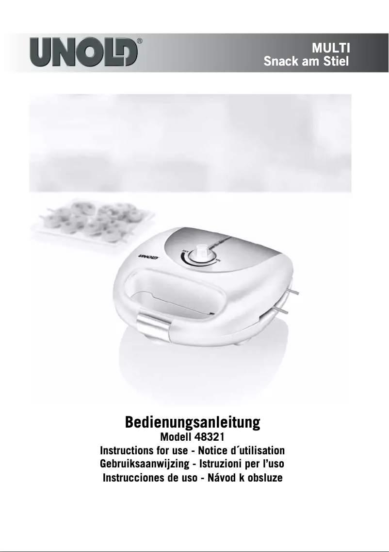 Page 1 of the manual User Manual Unold 48321