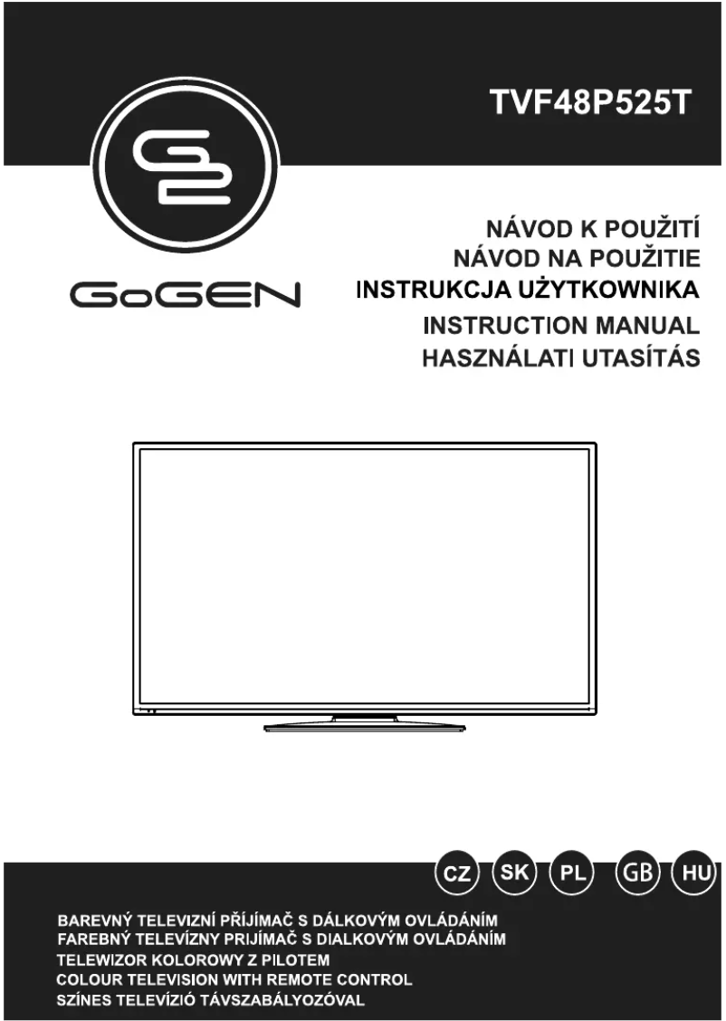 Page 1 of the manual User Manual GoGen TVF48P525T
