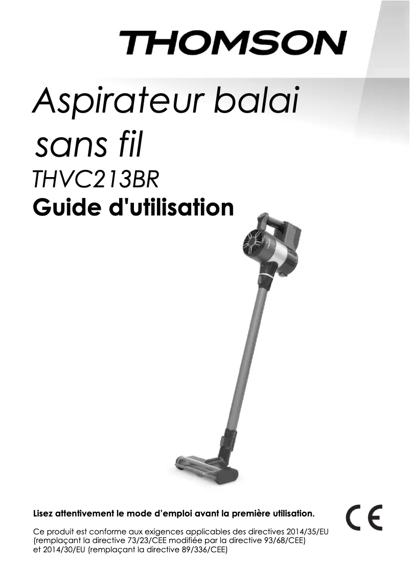 First page image of the manual for THVC213BR