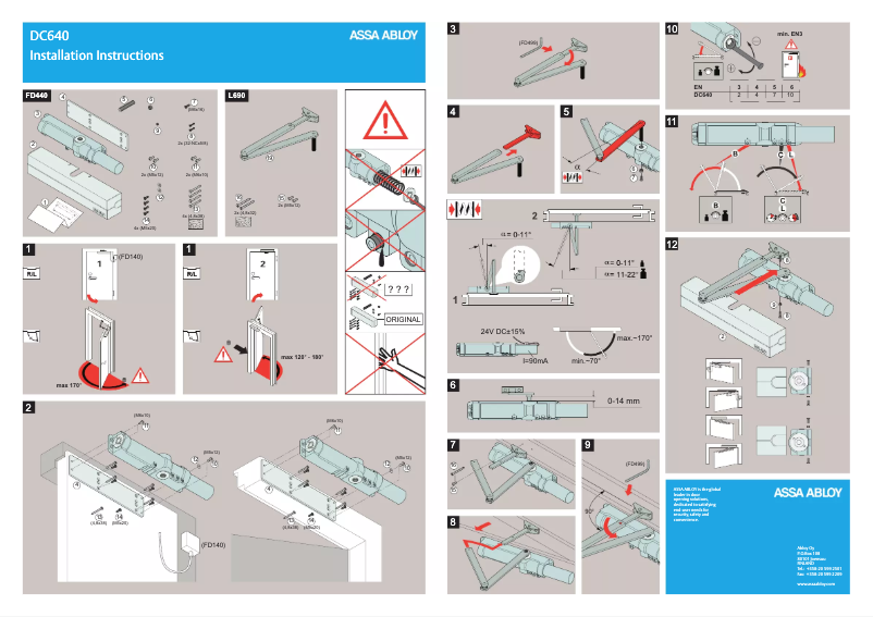 Page 1 of the manual User Manual Assa Abloy DC640