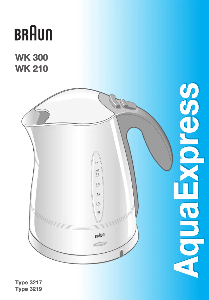 First page image of the manual for WK 210