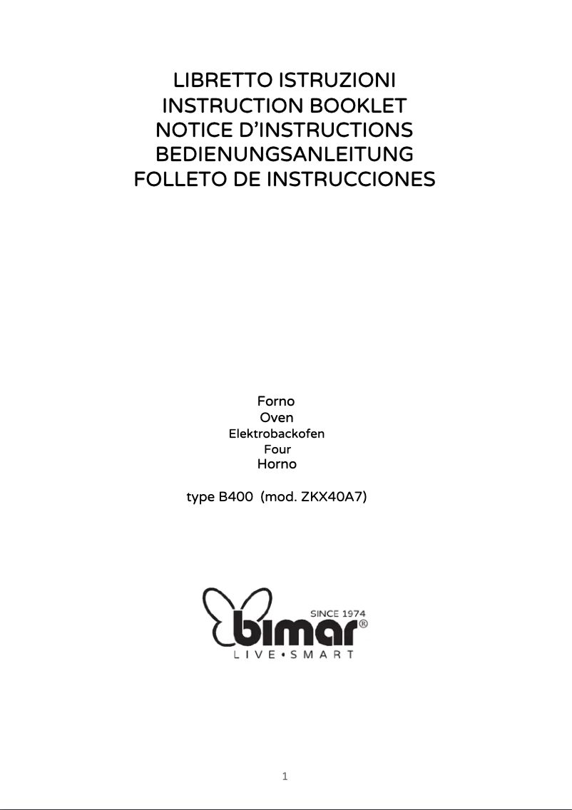 First page image of the manual for B400