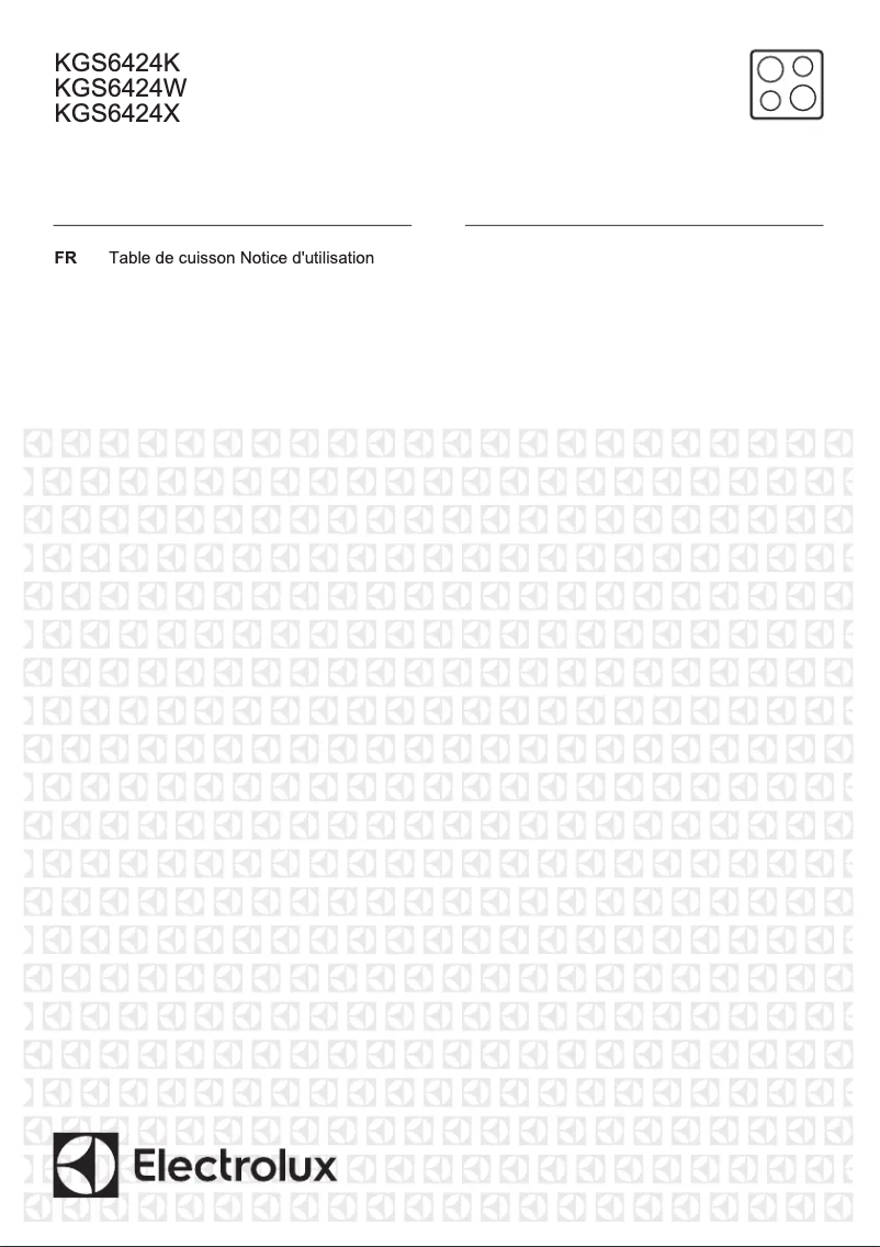 First page image of the manual for KGS6424K