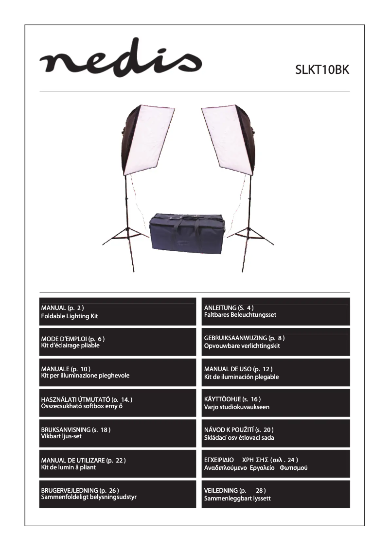 First page image of the manual for SLKT10BK
