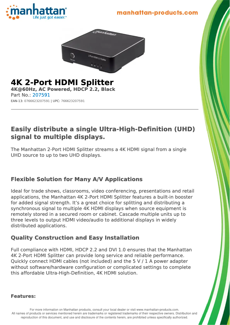 First page image of the manual for 207591