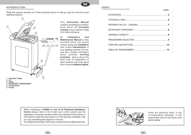 First page image of the manual for LB CTS60T CI