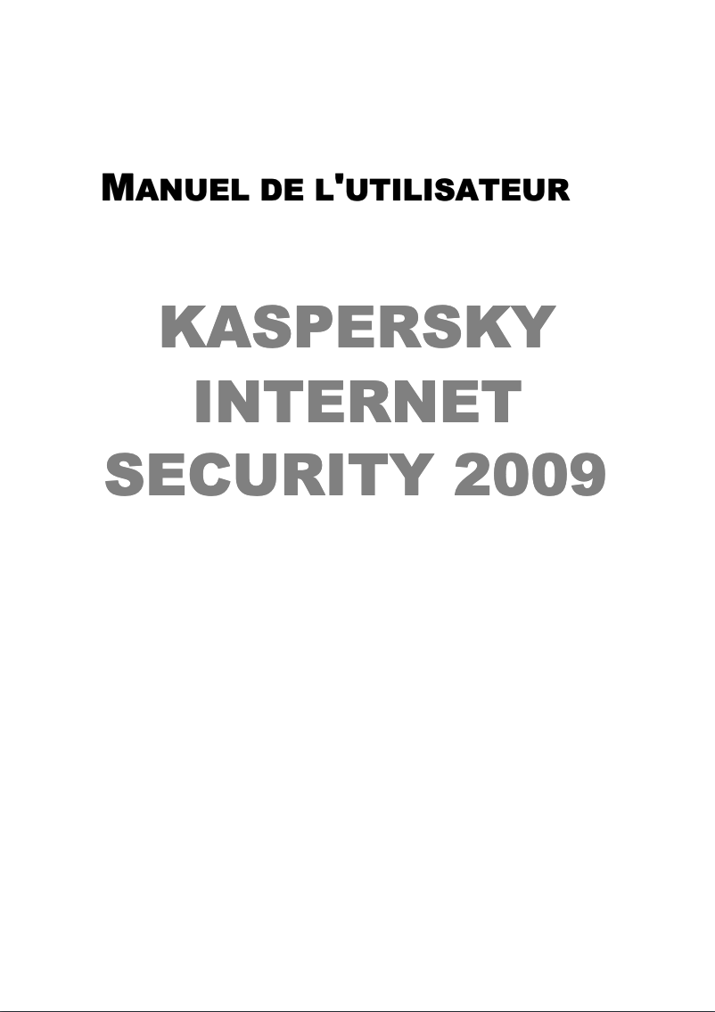 Image de la première page du manuel de l'appareil Internet Security 2009