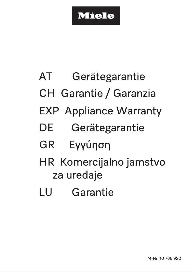 First page image of the manual for KM 7466 FL 125 Edition