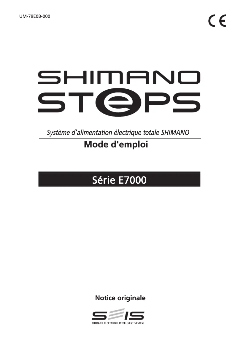 Page 1 of the manual User Manual Shimano DU-E7000