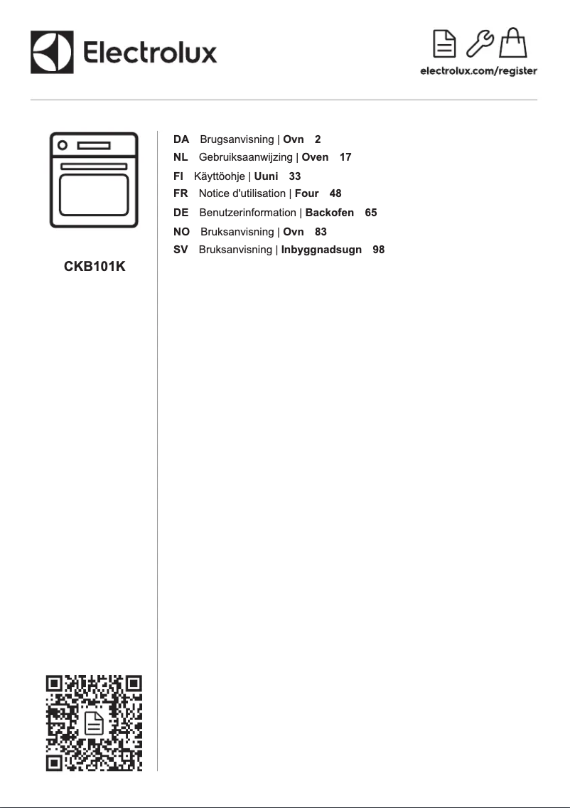 First page image of the manual for CKB101K