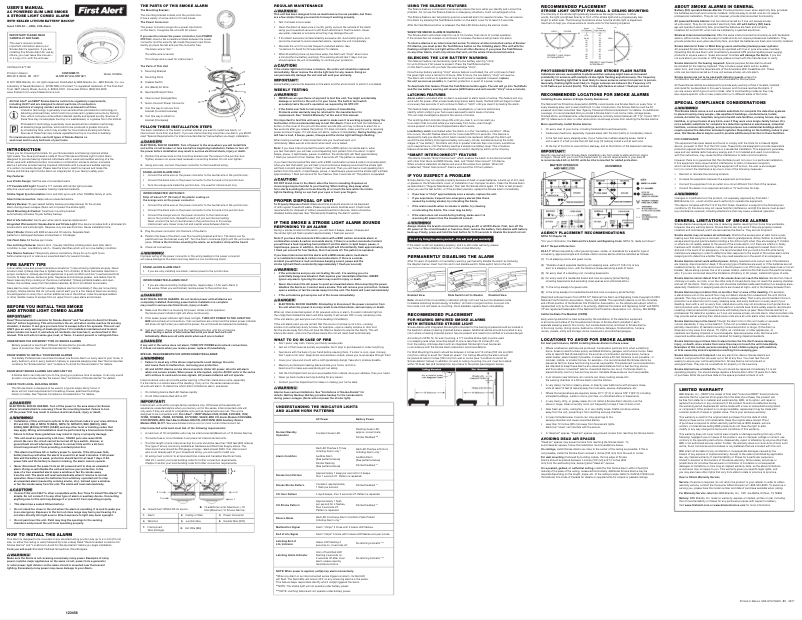 Page 1 of the manual User Manual First Alert 7020BSL