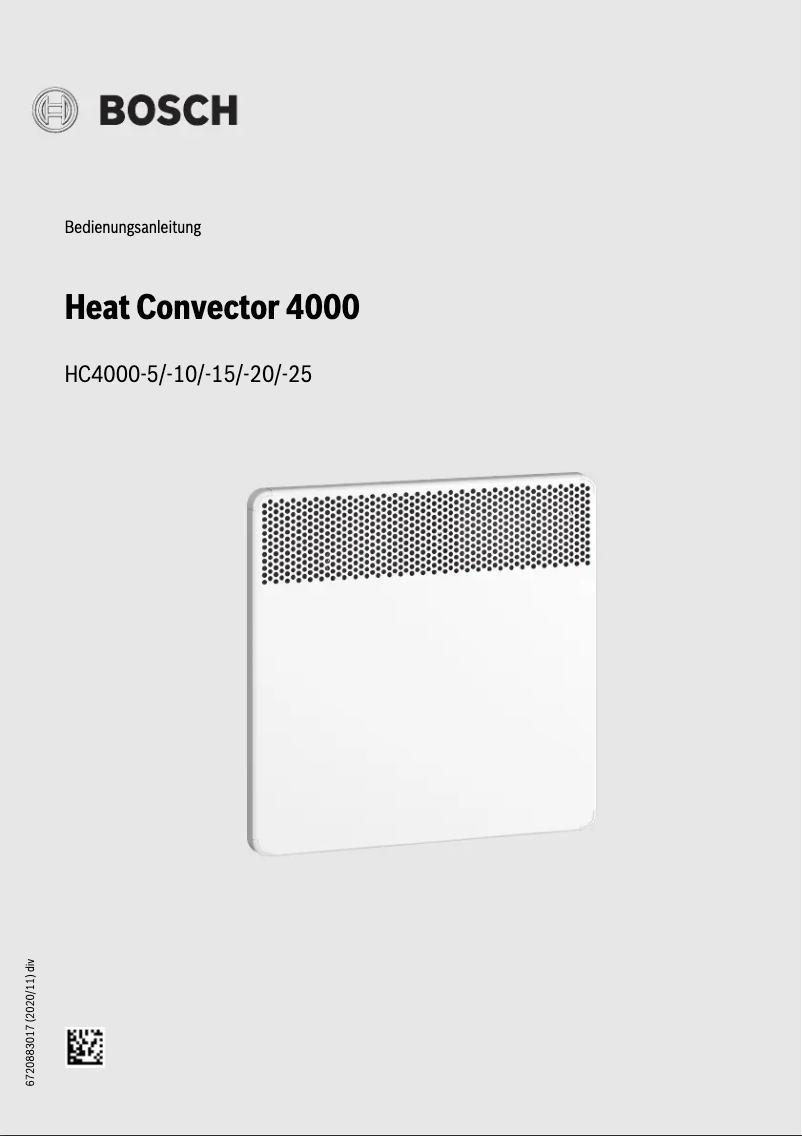 First page image of the manual for HC-4000-20