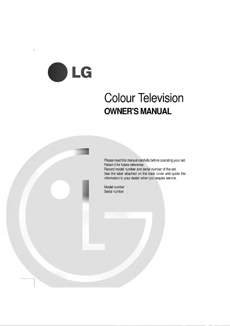 Page 1 of the manual User Manual LG CT-29K37PX