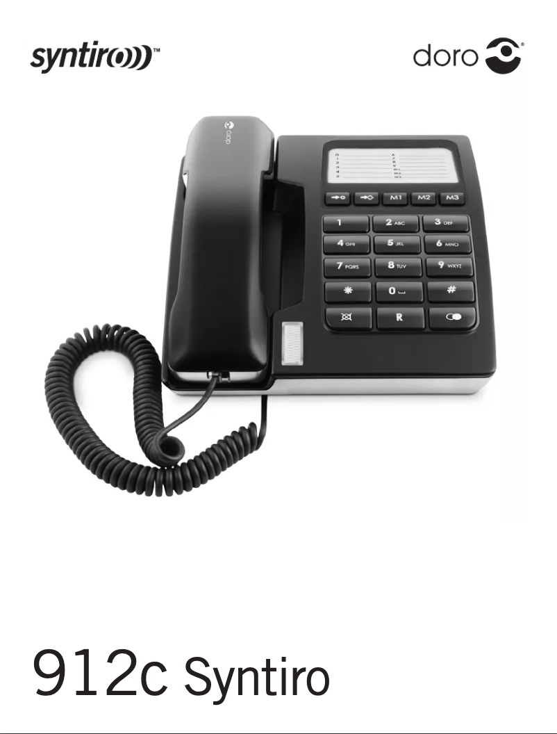 Page 1 of the manual User Manual Doro 912C