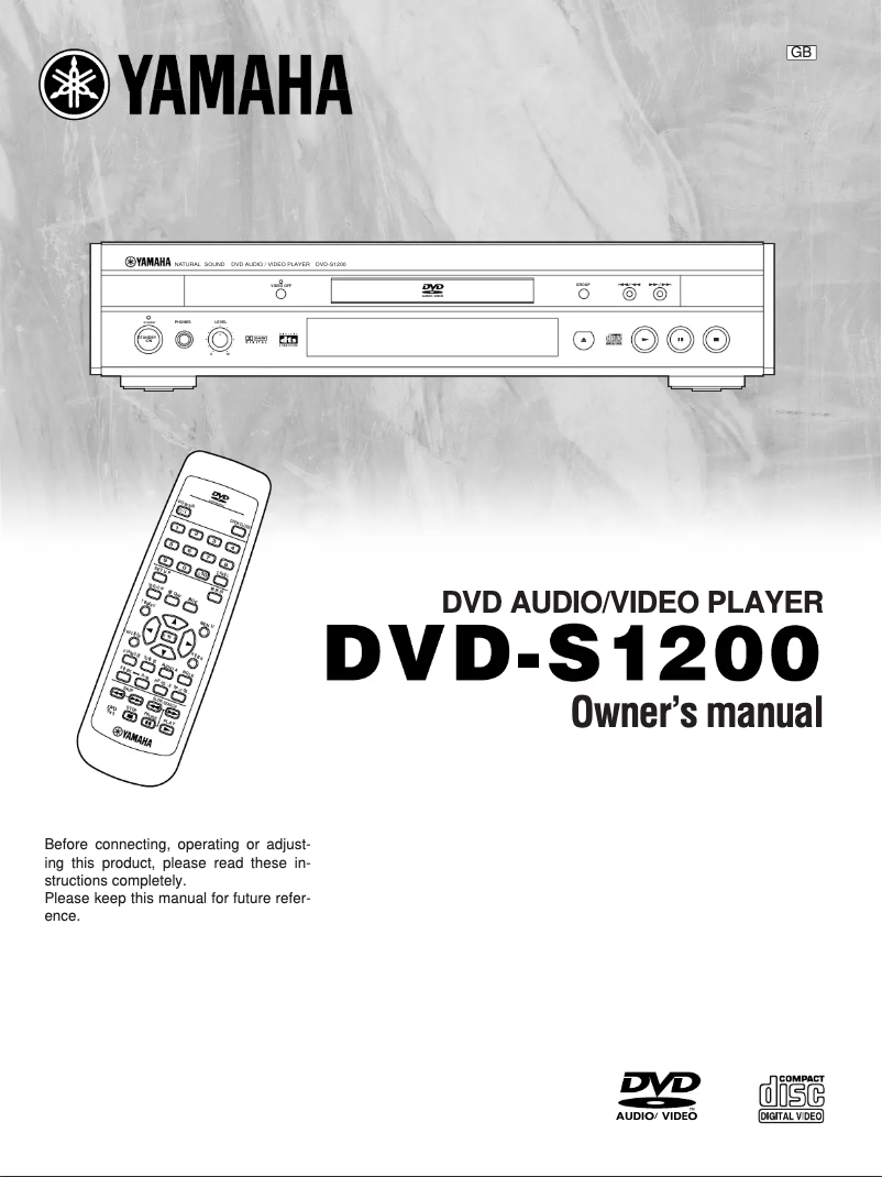 First page image of the manual for DV-DS1200