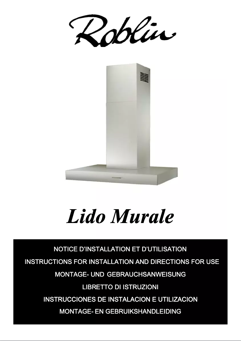 First page image of the manual for Lido