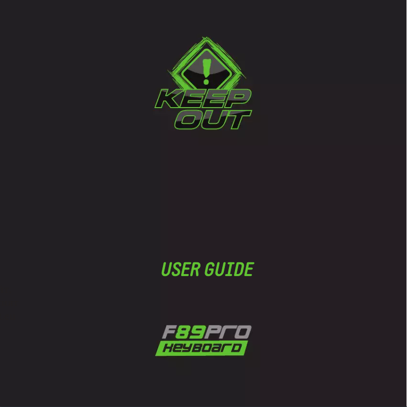 Image de la première page du manuel de l'appareil F89PR0