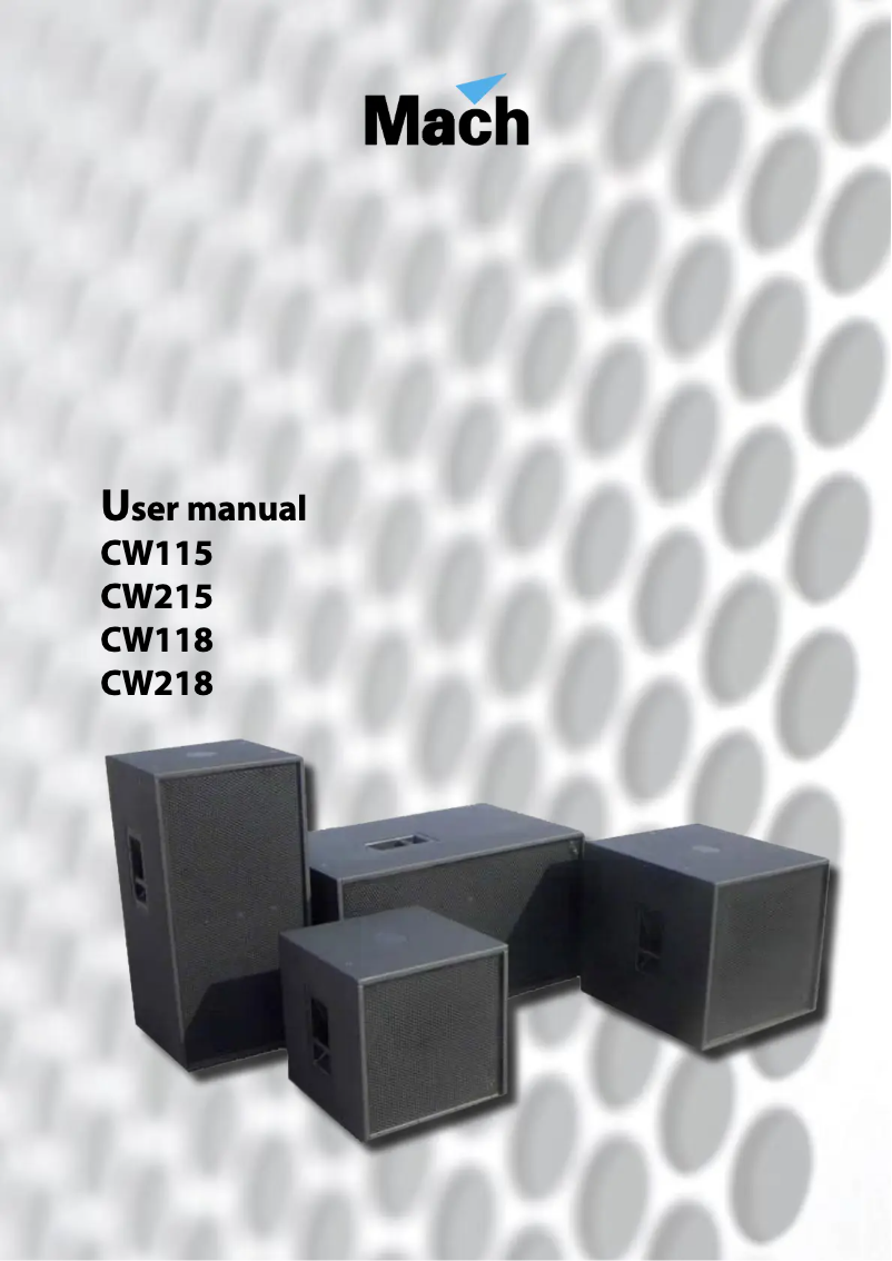 First page image of the manual for Mach CW215