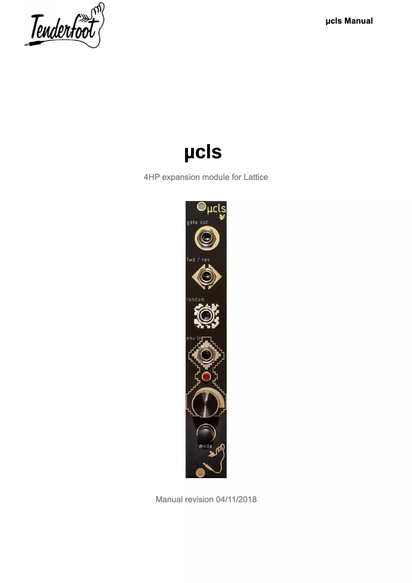 First page image of the manual for µcls