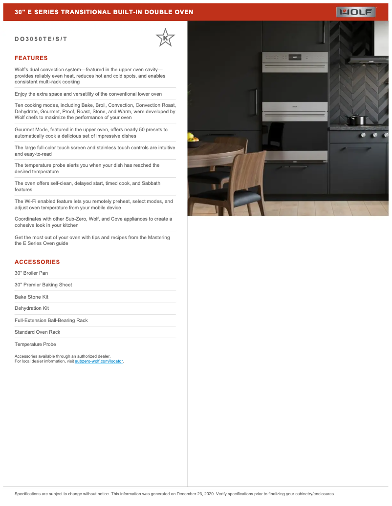 First page image of the manual for DO3050TE