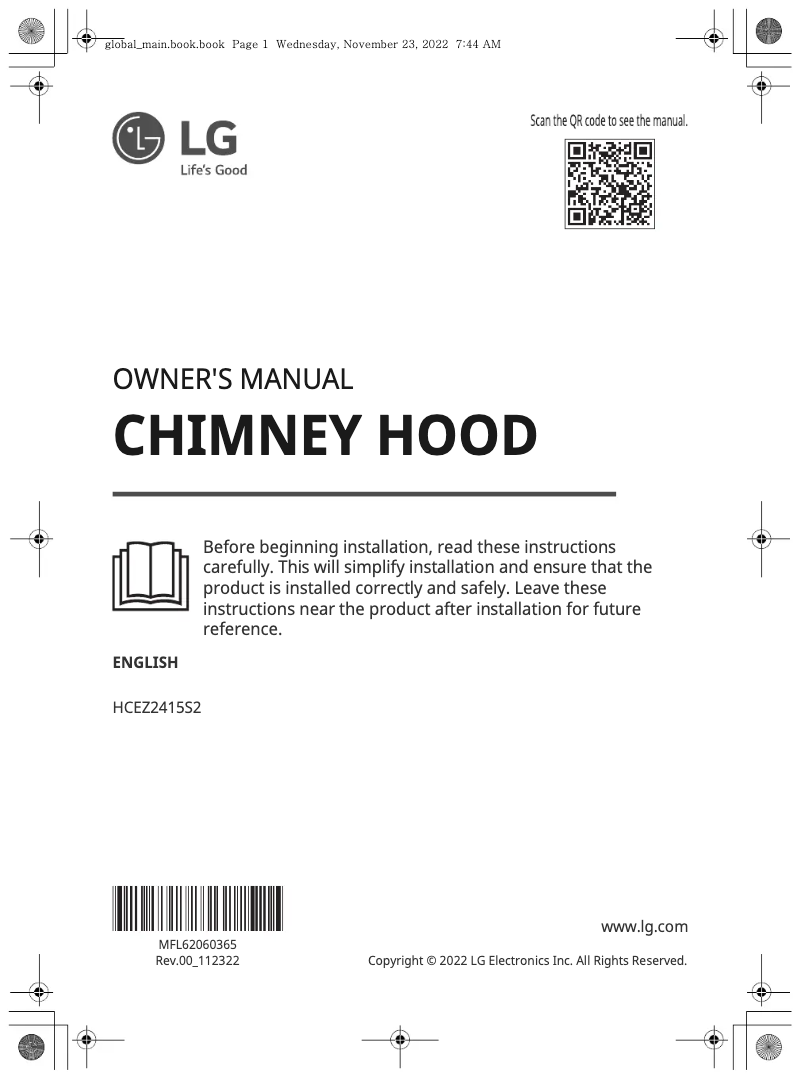 Page 1 of the manual User Manual LG HCEZ2415S2