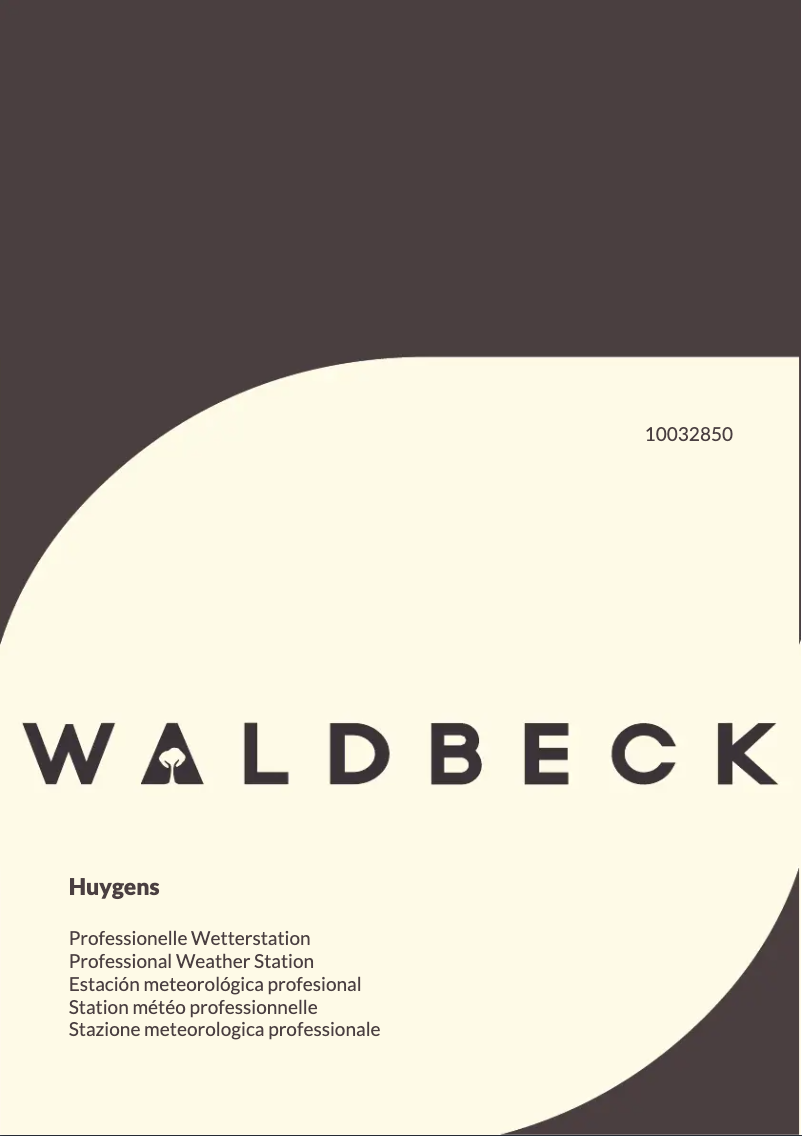 Page 1 of the manual User Manual Waldbeck Huygens