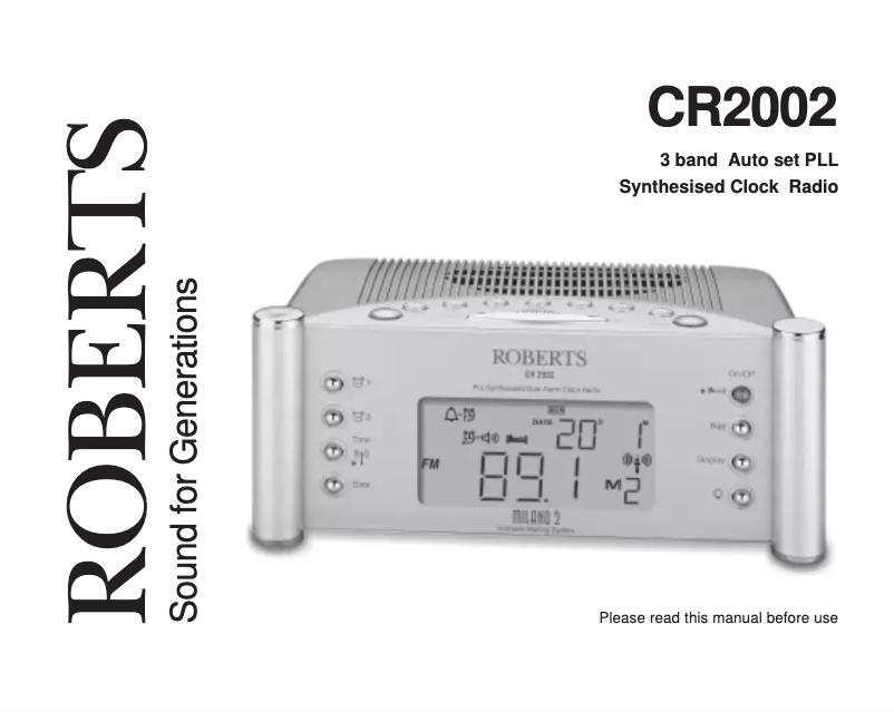 First page image of the manual for CR2002