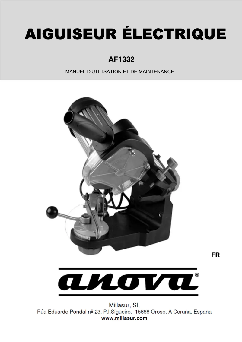 Page 1 of the manual User Manual Anova AF1332