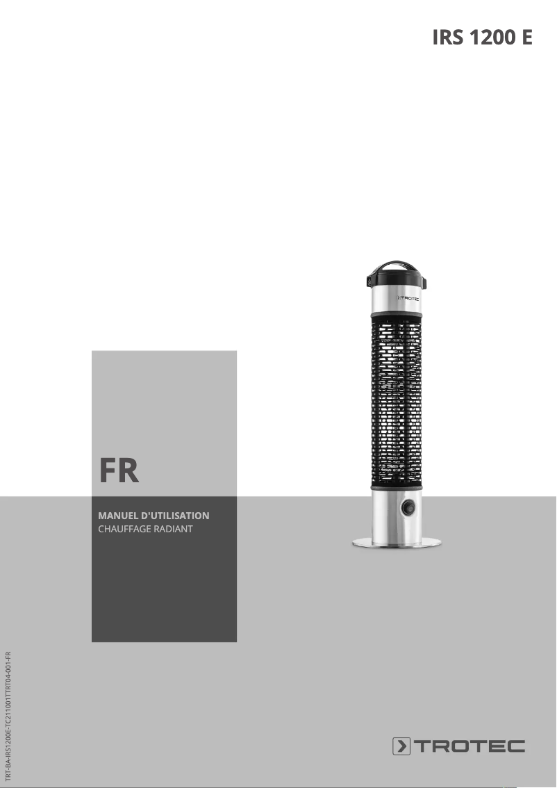 Page 1 of the manual User Manual Trotec IRS 1200 E