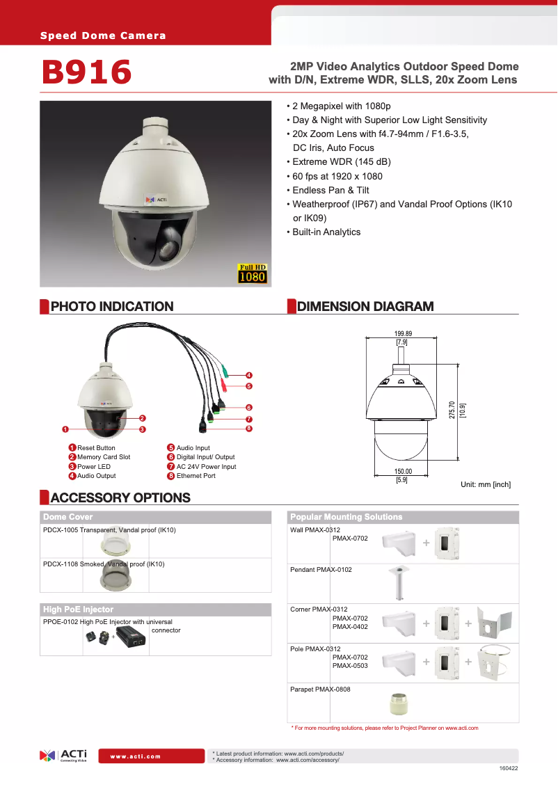 First page image of the manual for B916