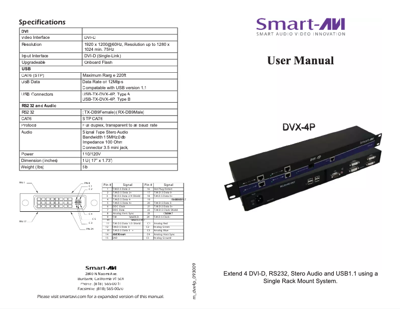 First page image of the manual for DVX4P