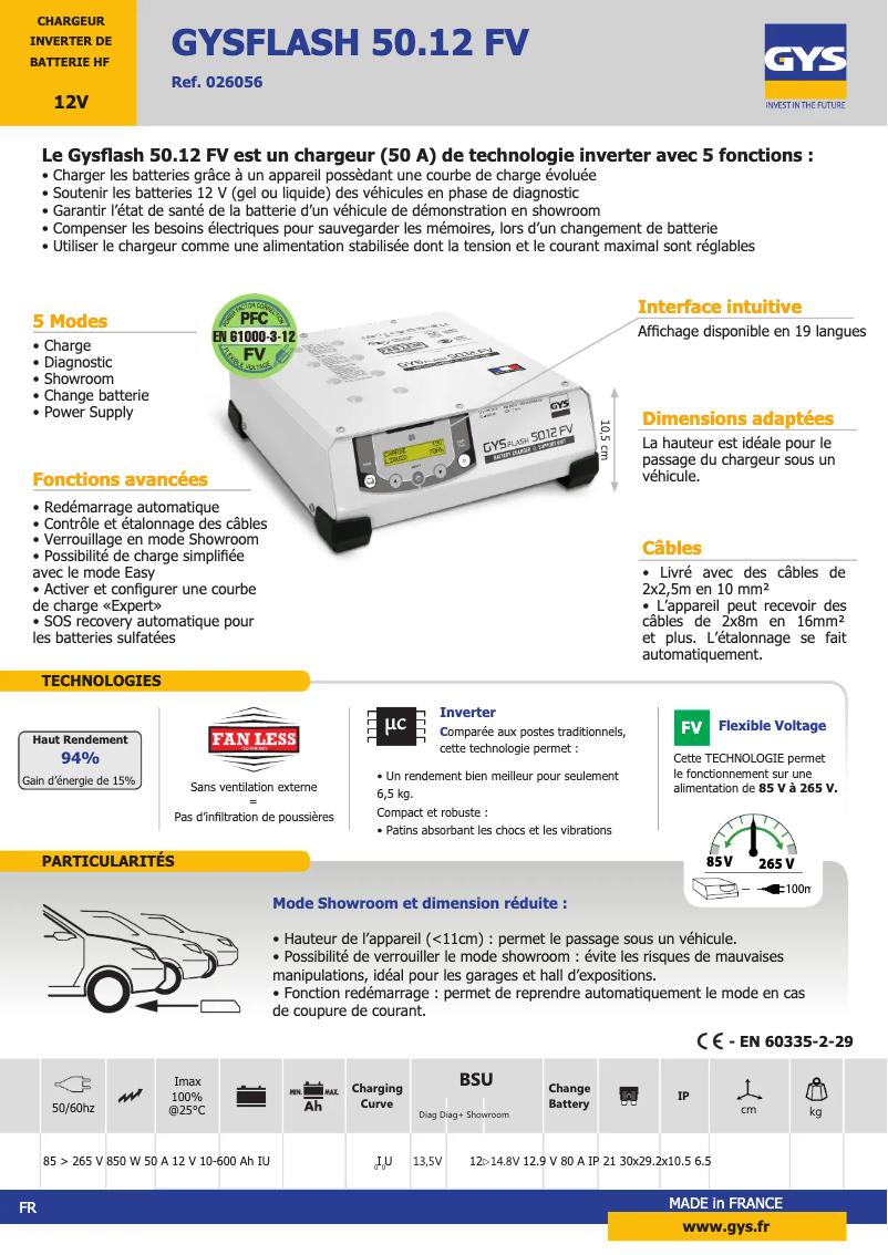 Image de la première page du manuel de l'appareil Gysflash 50.12 HF FV