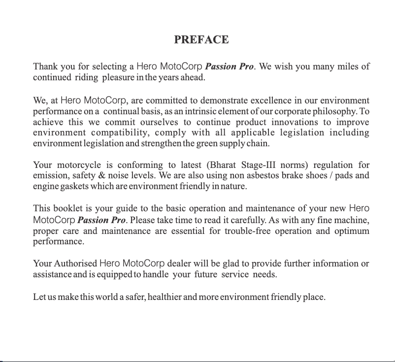 First page image of the manual for Passion Pro TR (2014)