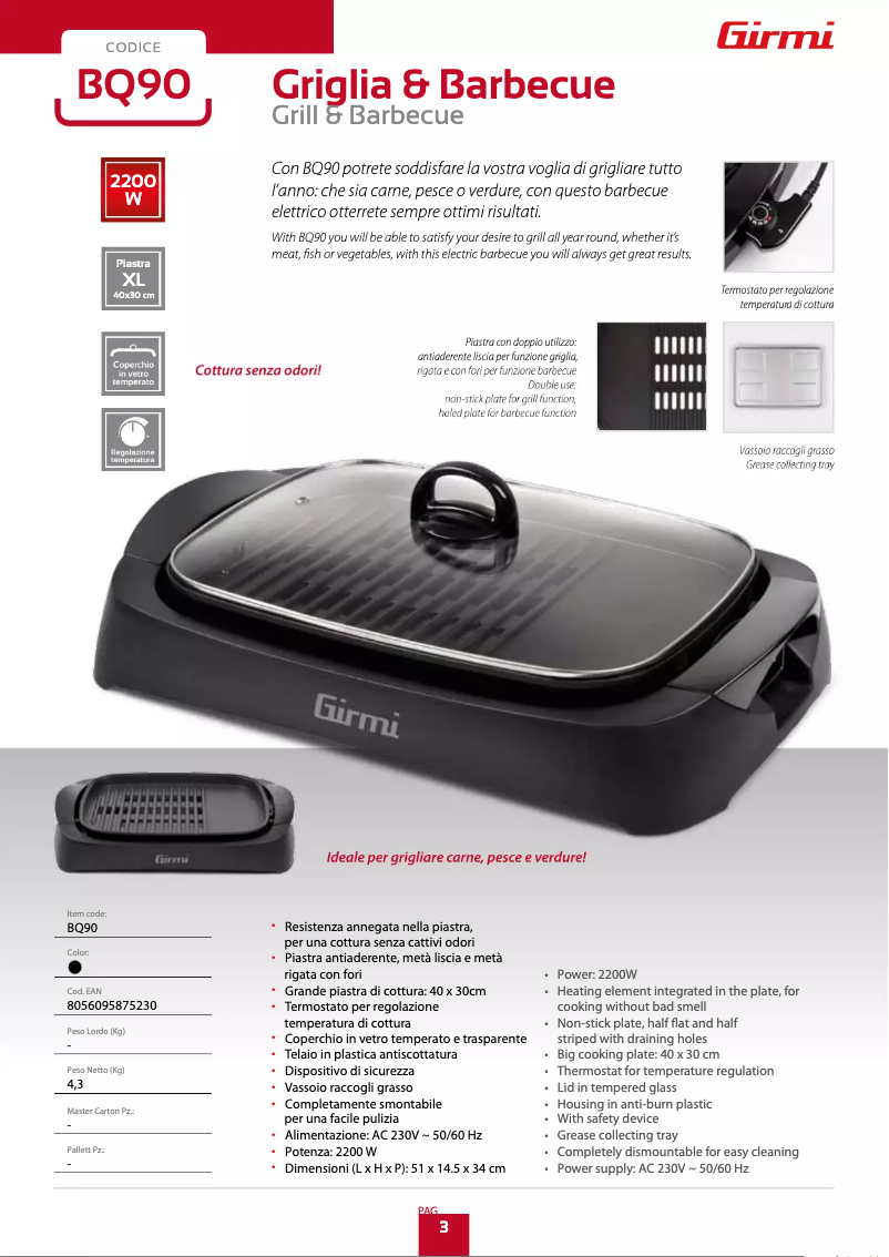 Page 1 of the manual User Manual Girmi BQ90