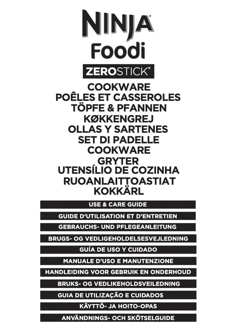Page 1 of the manual User Manual Ninja Foodi Zerostick C30024EU