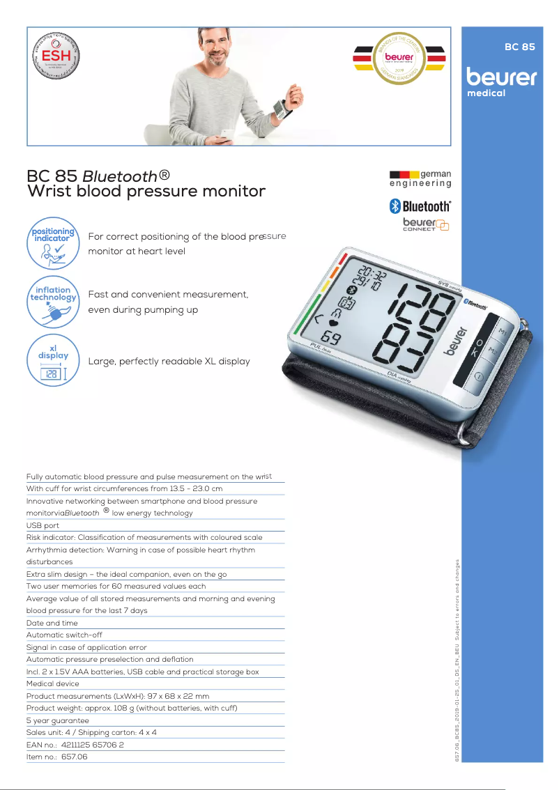 First page image of the manual for BC 85