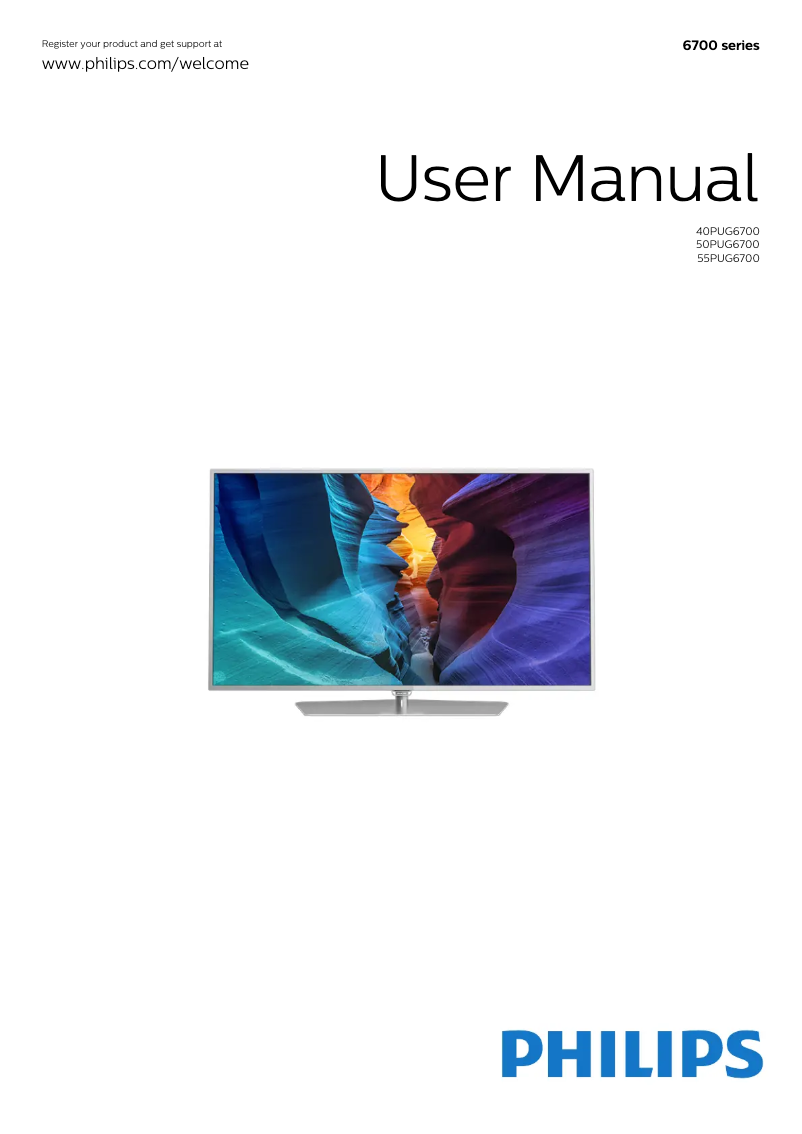First page image of the manual for 55PUG6700