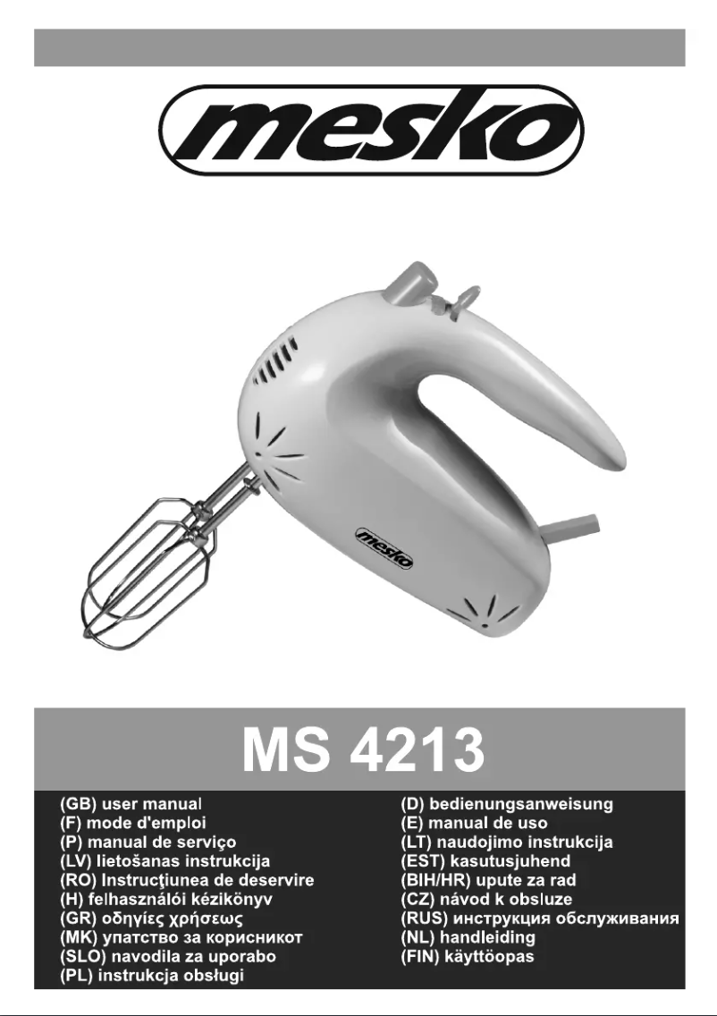 Image de la première page du manuel de l'appareil MS 4213