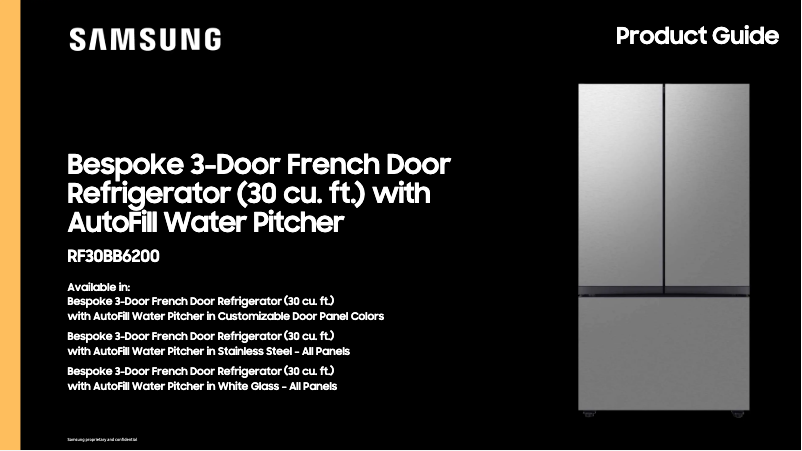 First page image of the manual for RF30BB620012