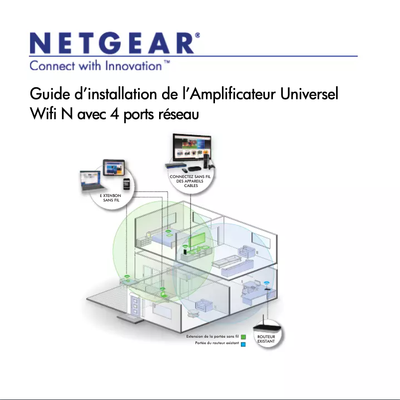Page 1 of the manual Installation Guide Netgear WN2000RPTv2