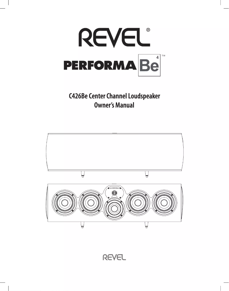 First page image of the manual for PerformaBe C426Be