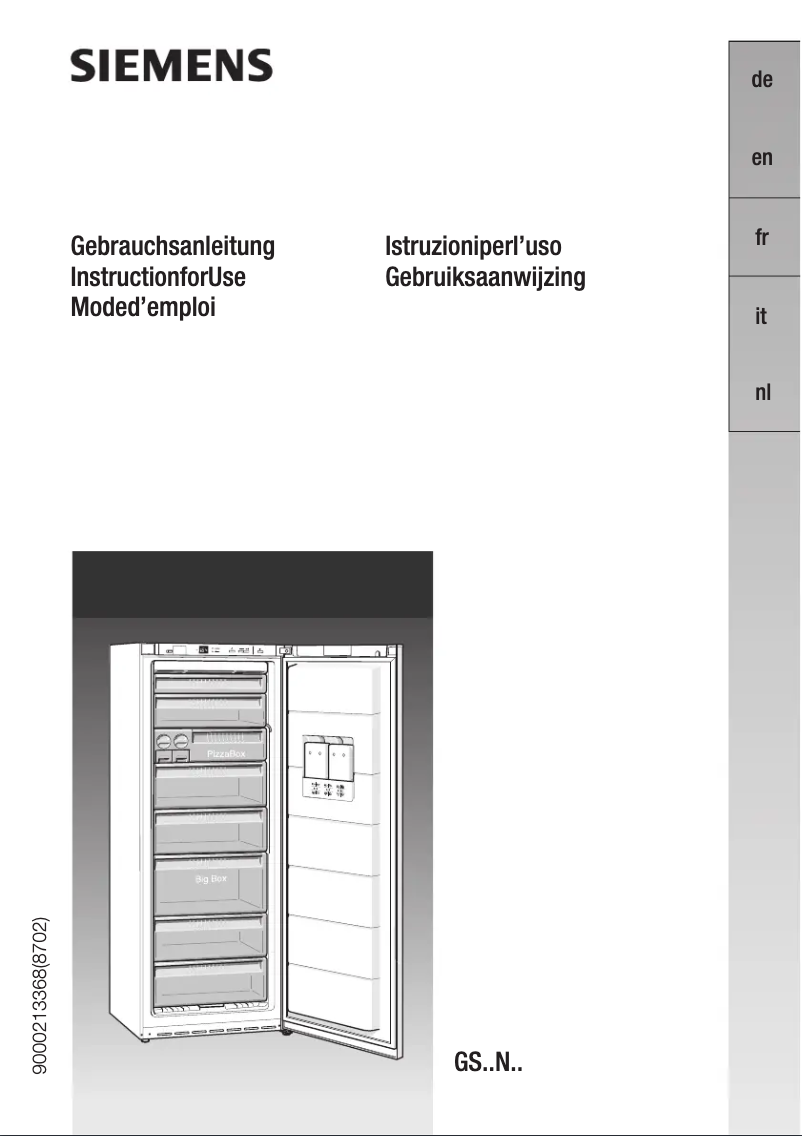 Page 1 of the manual User Manual Siemens GS36NE30