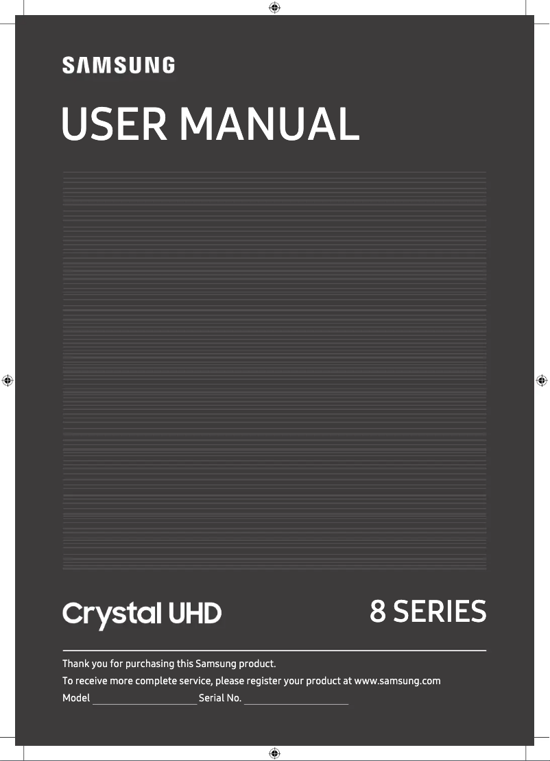 Page 1 of the manual User Manual Samsung Series 8 UE55TU8500
