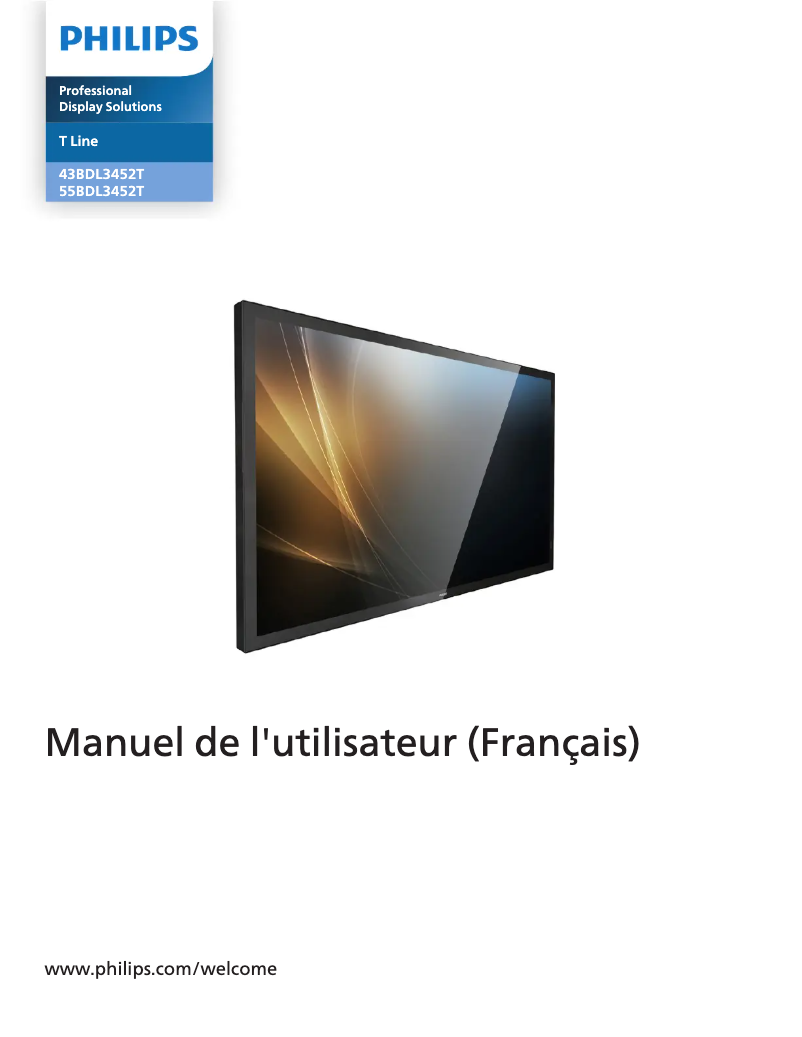 Page 1 of the manual User Manual Philips 55BDL3452T