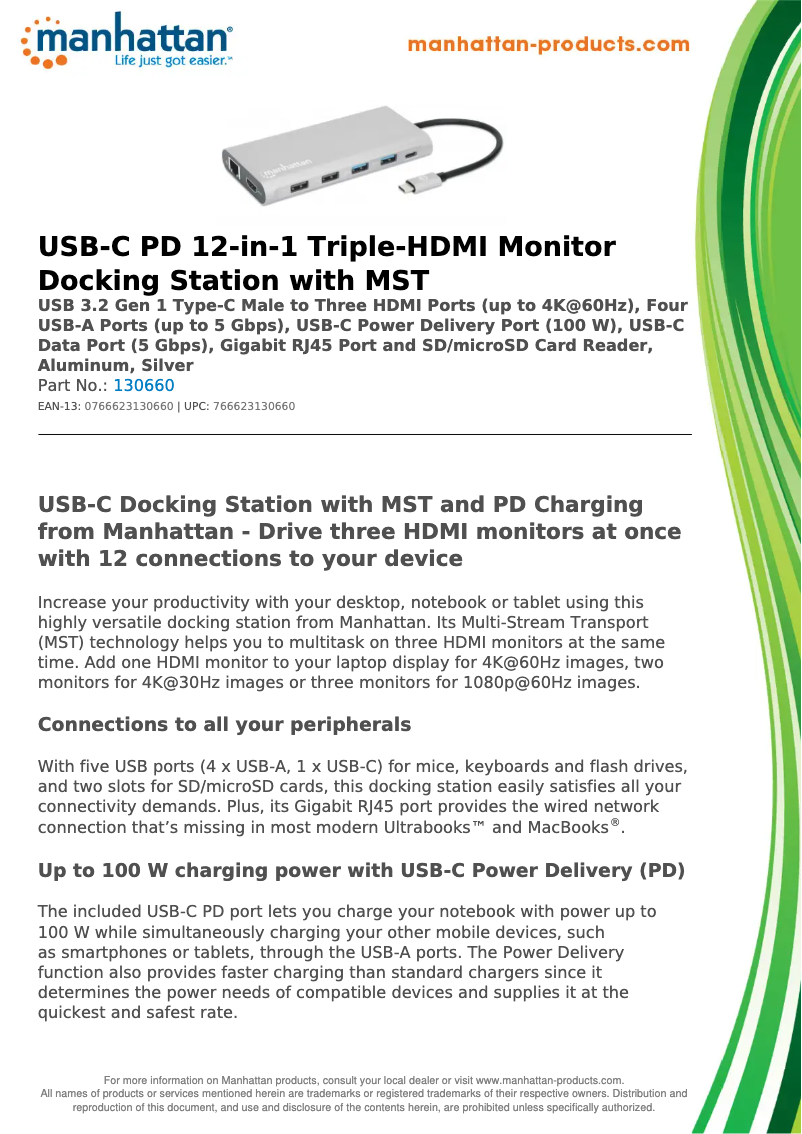 First page image of the manual for 130660