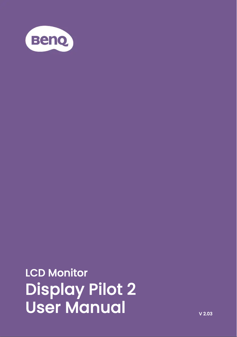 Image de la première page du manuel de l'appareil Display Pilot 2