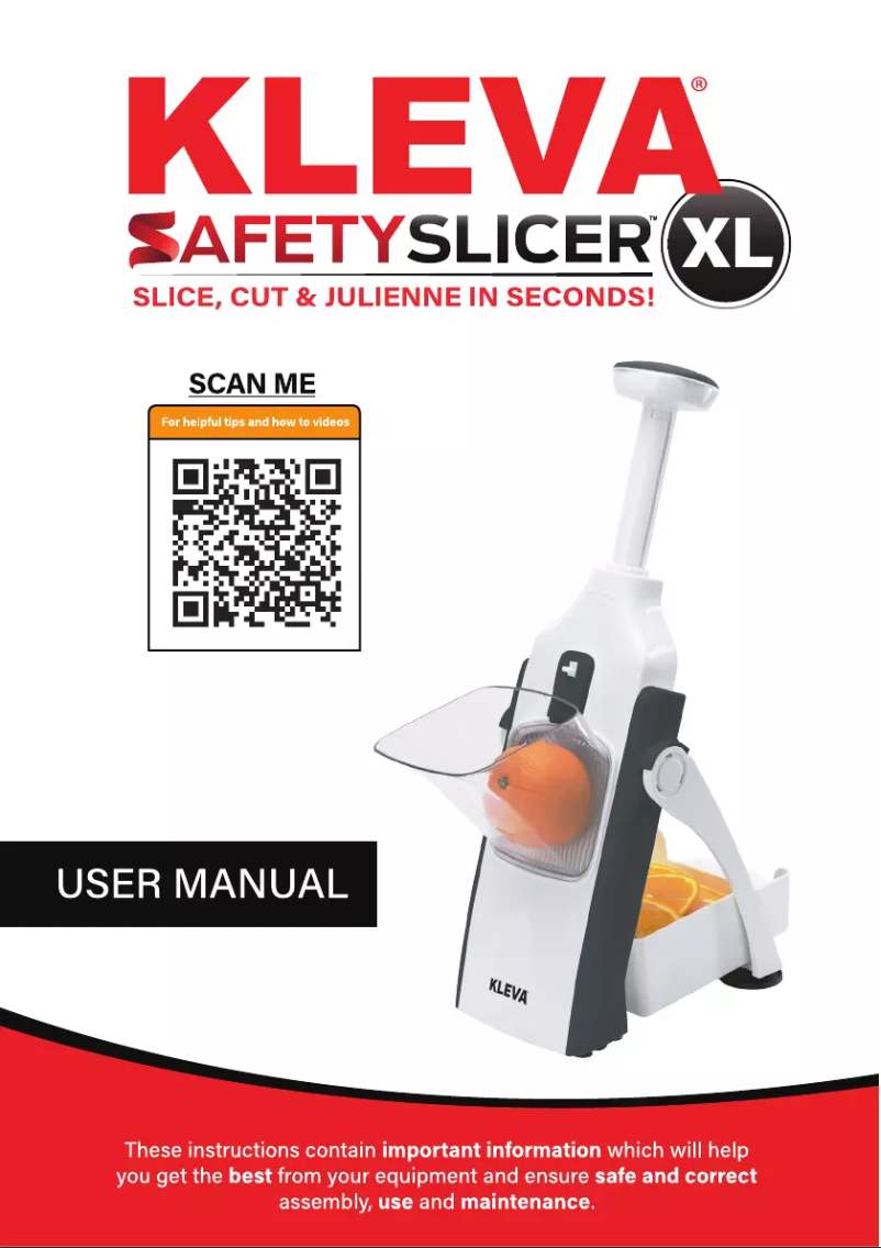 First page image of the manual for Safety Slicer XL